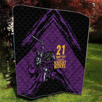 Custom Caribbean Cricket Trinidad and Tobago Cricket Quilt TKR Champions 2025 Purple Edition - Wonder Print Shop