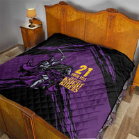 Custom Caribbean Cricket Trinidad and Tobago Cricket Quilt TKR Champions 2025 Purple Edition - Wonder Print Shop
