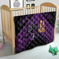 Custom Caribbean Cricket Trinidad and Tobago Cricket Quilt TKR Champions 2025 Purple Edition - Wonder Print Shop