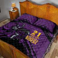 Custom Caribbean Cricket Trinidad and Tobago Cricket Quilt Bed Set TKR Champions 2025 Purple Edition - Wonder Print Shop