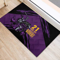 Custom Caribbean Cricket Trinidad and Tobago Cricket Rubber Doormat TKR Champions 2025 Purple Edition - Wonder Print Shop
