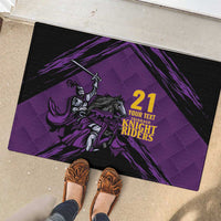Custom Caribbean Cricket Trinidad and Tobago Cricket Rubber Doormat TKR Champions 2025 Purple Edition - Wonder Print Shop