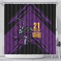Custom Caribbean Cricket Trinidad and Tobago Cricket Shower Curtain TKR Champions 2025 Purple Edition - Wonder Print Shop