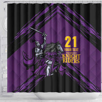 Custom Caribbean Cricket Trinidad and Tobago Cricket Shower Curtain TKR Champions 2025 Purple Edition - Wonder Print Shop