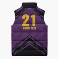 Custom Caribbean Cricket Trinidad and Tobago Cricket Sleeveless Puffer Jacket TKR Champions 2025 Purple Edition - Wonder Print Shop