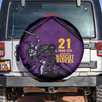 Custom Caribbean Cricket Trinidad and Tobago Cricket Spare Tire Cover TKR Champions 2025 Purple Edition - Wonder Print Shop