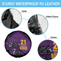 Custom Caribbean Cricket Trinidad and Tobago Cricket Spare Tire Cover TKR Champions 2025 Purple Edition - Wonder Print Shop