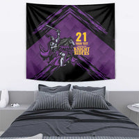 Custom Caribbean Cricket Trinidad and Tobago Cricket Tapestry TKR Champions 2025 Purple Edition - Wonder Print Shop