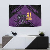 Custom Caribbean Cricket Trinidad and Tobago Cricket Tapestry TKR Champions 2025 Purple Edition - Wonder Print Shop