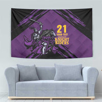 Custom Caribbean Cricket Trinidad and Tobago Cricket Tapestry TKR Champions 2025 Purple Edition - Wonder Print Shop