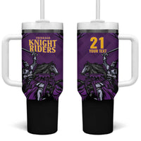 Custom Caribbean Cricket Trinidad and Tobago Cricket Tumbler With Handle TKR Champions 2025 Purple Edition - Wonder Print Shop