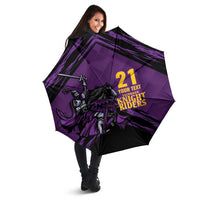 Custom Caribbean Cricket Trinidad and Tobago Cricket Umbrella TKR Champions 2025 Purple Edition - Wonder Print Shop