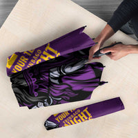 Custom Caribbean Cricket Trinidad and Tobago Cricket Umbrella TKR Champions 2025 Purple Edition - Wonder Print Shop