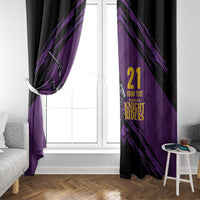 Custom Caribbean Cricket Trinidad and Tobago Cricket Window Curtain TKR Champions 2025 Purple Edition - Wonder Print Shop