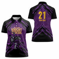 Custom Caribbean Cricket Trinidad and Tobago Cricket Women Polo Shirt TKR Champions 2025 Purple Edition - Wonder Print Shop