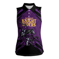 Custom Caribbean Cricket Trinidad and Tobago Cricket Women Sleeveless Polo Shirt TKR Champions 2025 Purple Edition - Wonder Print Shop