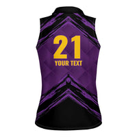 Custom Caribbean Cricket Trinidad and Tobago Cricket Women Sleeveless Polo Shirt TKR Champions 2025 Purple Edition - Wonder Print Shop