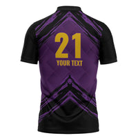 Custom Caribbean Cricket Trinidad and Tobago Cricket Zipper Polo Shirt TKR Champions 2025 Purple Edition - Wonder Print Shop