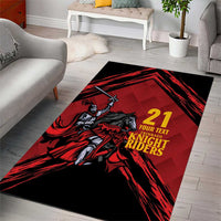 Custom Caribbean Cricket Trinidad and Tobago Cricket Area Rug TKR Champions 2025 Red Edition - Wonder Print Shop