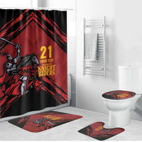 Custom Caribbean Cricket Trinidad and Tobago Cricket Bathroom Set TKR Champions 2025 Red Edition - Wonder Print Shop
