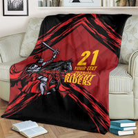 Custom Caribbean Cricket Trinidad and Tobago Cricket Blanket TKR Champions 2025 Red Edition - Wonder Print Shop