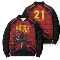 Custom Caribbean Cricket Trinidad and Tobago Cricket Bomber Puffer Jacket TKR Champions 2025 Red Edition - Wonder Print Shop