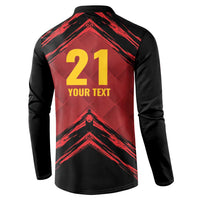 Custom Caribbean Cricket Trinidad and Tobago Cricket Button Sweatshirt TKR Champions 2025 Red Edition - Wonder Print Shop