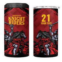 Custom Caribbean Cricket Trinidad and Tobago Cricket 4 in 1 Can Cooler Tumbler TKR Champions 2025 Red Edition - Wonder Print Shop