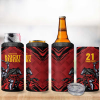 Custom Caribbean Cricket Trinidad and Tobago Cricket 4 in 1 Can Cooler Tumbler TKR Champions 2025 Red Edition - Wonder Print Shop