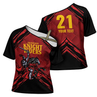 Custom Caribbean Cricket Trinidad and Tobago Cricket Cross Shoulder Shirt TKR Champions 2025 Red Edition - Wonder Print Shop