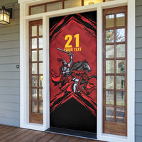 Custom Caribbean Cricket Trinidad and Tobago Cricket Door Cover TKR Champions 2025 Red Edition - Wonder Print Shop