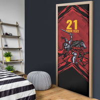Custom Caribbean Cricket Trinidad and Tobago Cricket Door Cover TKR Champions 2025 Red Edition - Wonder Print Shop