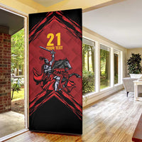 Custom Caribbean Cricket Trinidad and Tobago Cricket Door Cover TKR Champions 2025 Red Edition - Wonder Print Shop
