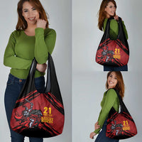 Custom Caribbean Cricket Trinidad and Tobago Cricket Grocery Bag TKR Champions 2025 Red Edition - Wonder Print Shop