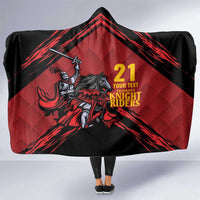 Custom Caribbean Cricket Trinidad and Tobago Cricket Hooded Blanket TKR Champions 2025 Red Edition - Wonder Print Shop