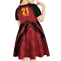 Custom Caribbean Cricket Trinidad and Tobago Cricket Kid Short Sleeve Dress TKR Champions 2025 Red Edition - Wonder Print Shop