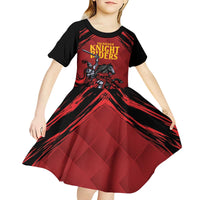 Custom Caribbean Cricket Trinidad and Tobago Cricket Kid Short Sleeve Dress TKR Champions 2025 Red Edition - Wonder Print Shop