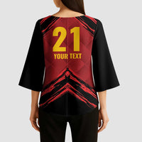 Custom Caribbean Cricket Trinidad and Tobago Cricket Kimono Sleeve Blouse TKR Champions 2025 Red Edition - Wonder Print Shop