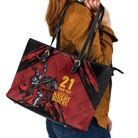 Custom Caribbean Cricket Trinidad and Tobago Cricket Leather Tote Bag TKR Champions 2025 Red Edition - Wonder Print Shop