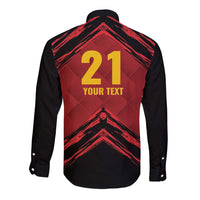 Custom Caribbean Cricket Trinidad and Tobago Cricket Long Sleeve Button Shirt TKR Champions 2025 Red Edition - Wonder Print Shop