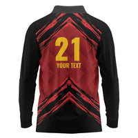 Custom Caribbean Cricket Trinidad and Tobago Cricket Long Sleeve Polo Shirt TKR Champions 2025 Red Edition - Wonder Print Shop