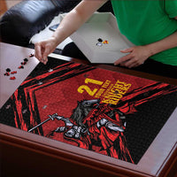 Custom Caribbean Cricket Trinidad and Tobago Cricket Puzzle TKR Champions 2025 Red Edition - Wonder Print Shop