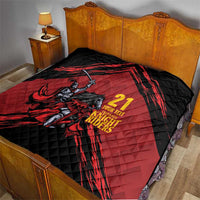 Custom Caribbean Cricket Trinidad and Tobago Cricket Quilt TKR Champions 2025 Red Edition - Wonder Print Shop