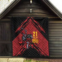 Custom Caribbean Cricket Trinidad and Tobago Cricket Quilt TKR Champions 2025 Red Edition - Wonder Print Shop