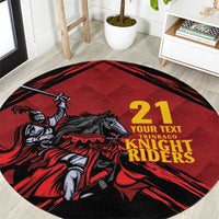 Custom Caribbean Cricket Trinidad and Tobago Cricket Round Carpet TKR Champions 2025 Red Edition - Wonder Print Shop