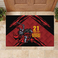 Custom Caribbean Cricket Trinidad and Tobago Cricket Rubber Doormat TKR Champions 2025 Red Edition - Wonder Print Shop