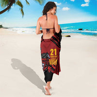 Custom Caribbean Cricket Trinidad and Tobago Cricket Sarong TKR Champions 2025 Red Edition - Wonder Print Shop