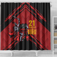 Custom Caribbean Cricket Trinidad and Tobago Cricket Shower Curtain TKR Champions 2025 Red Edition - Wonder Print Shop