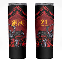 Custom Caribbean Cricket Trinidad and Tobago Cricket Skinny Tumbler TKR Champions 2025 Red Edition - Wonder Print Shop
