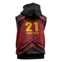 Custom Caribbean Cricket Trinidad and Tobago Cricket Sleeveless Zip Hoodie TKR Champions 2025 Red Edition - Wonder Print Shop